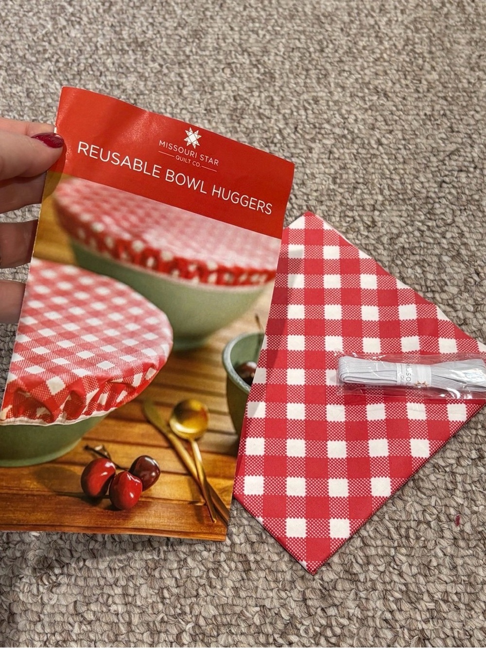 Missouri Star Reusable Bowl Huggers - Red Gingham